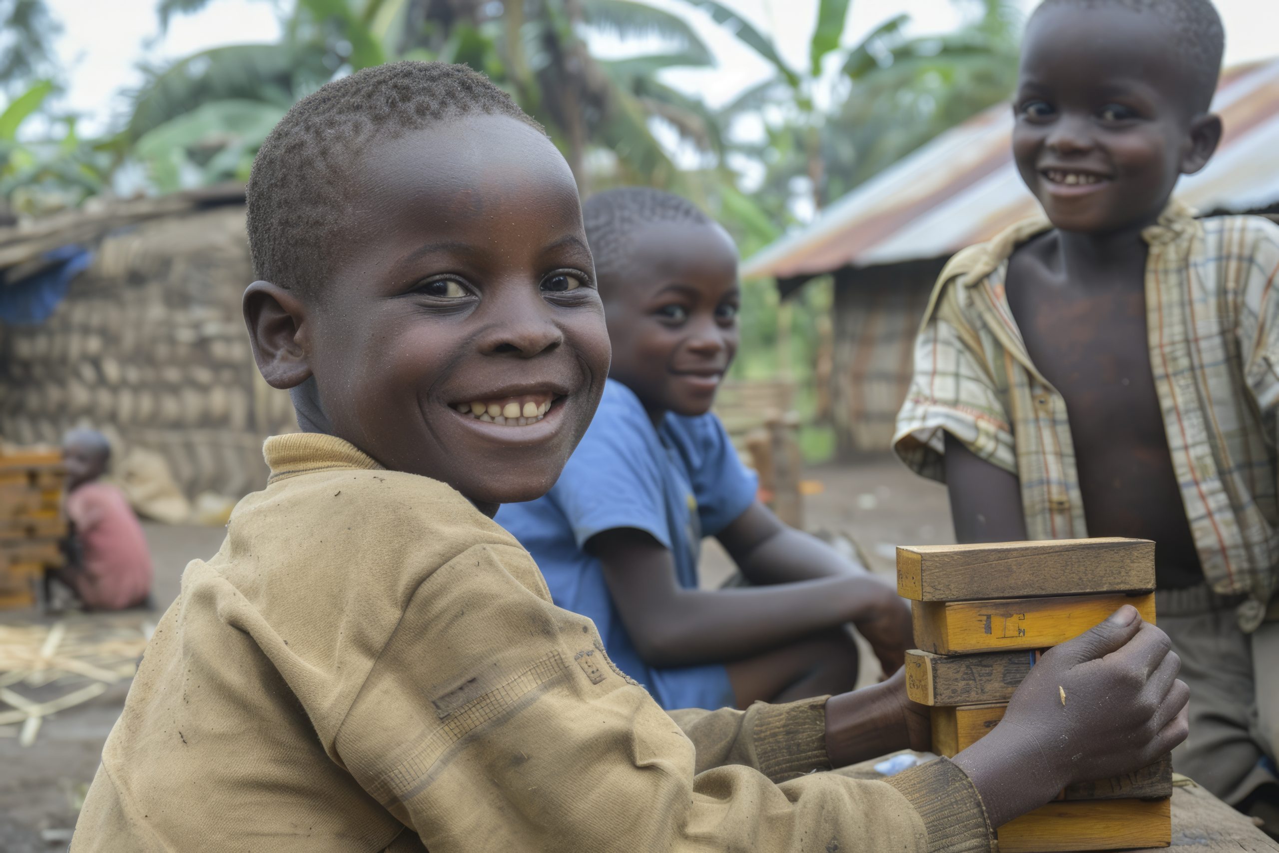 des enfants africains profitent de la vie